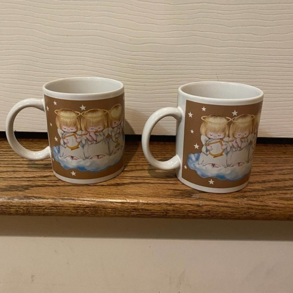 Hallmark Three Angels Christmas Mug Coffee Cup Set of Two‎